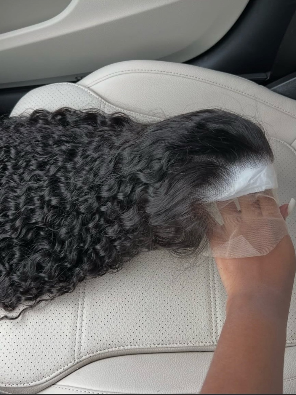 Natural Deep Wave Lace Front Wig - Black